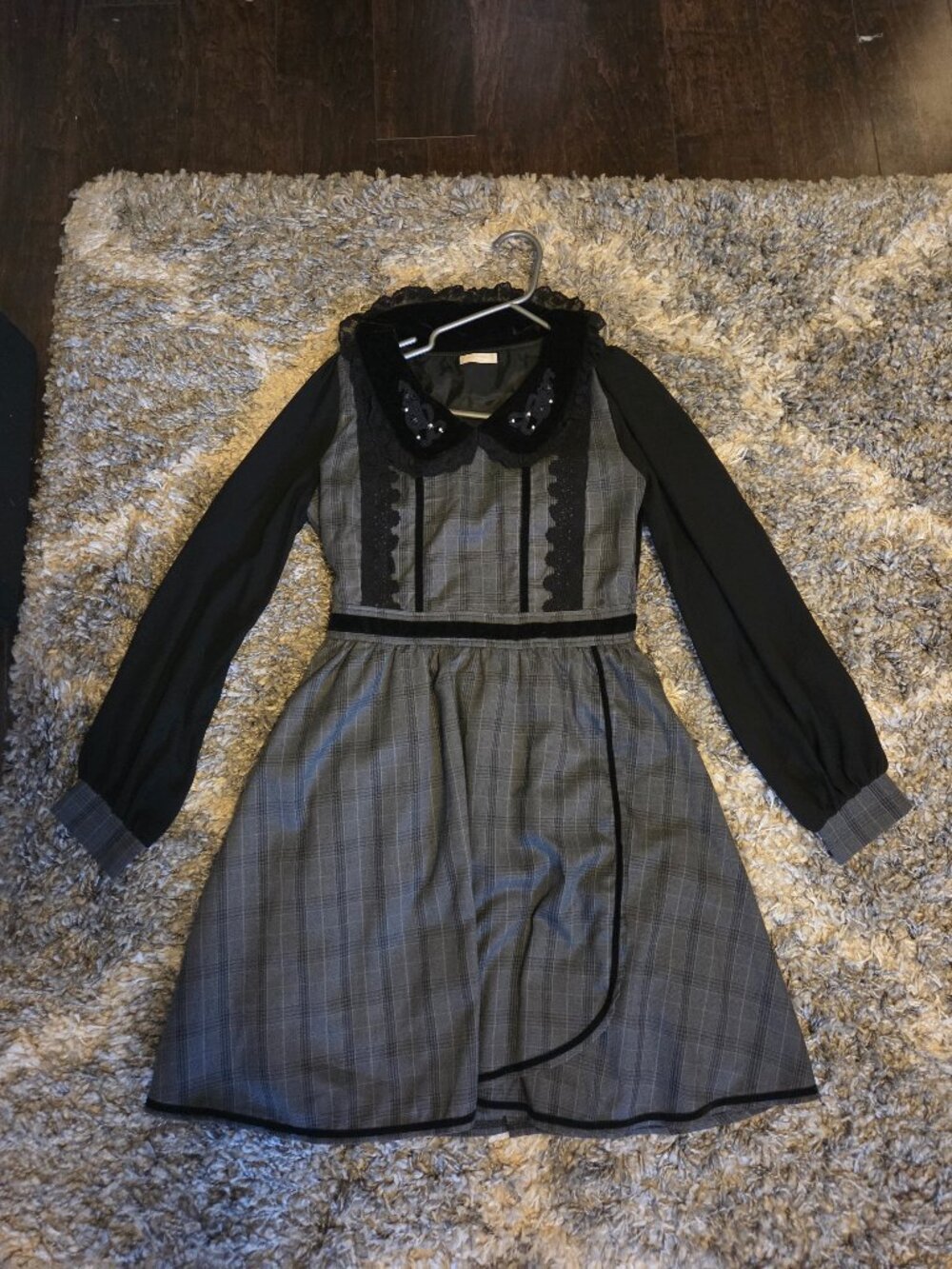 Axes Femme Dark Grey and Black One Piece Dress